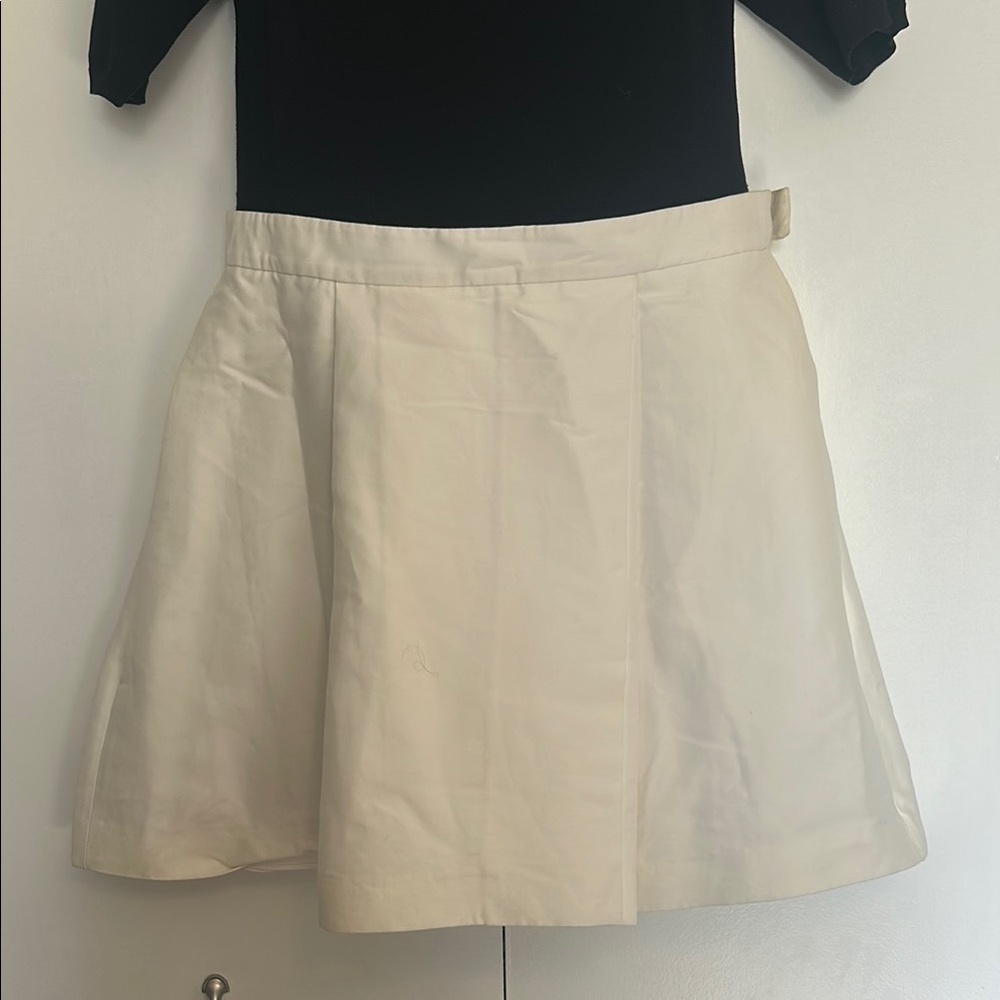 HALSTON - Elegant Black and Cream Skirt - Picture 4 of 6